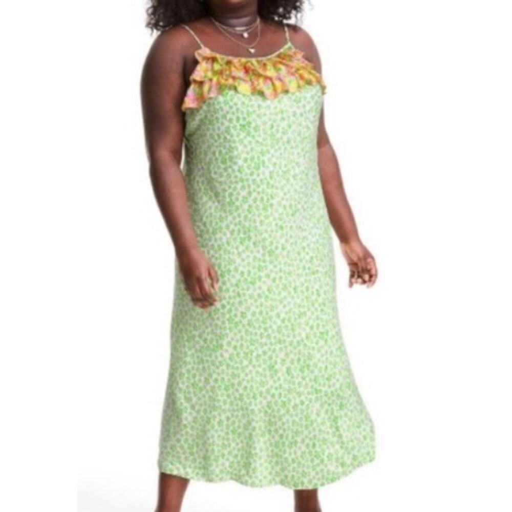 Rixo X Target Green Animal Print Dress Size 3X